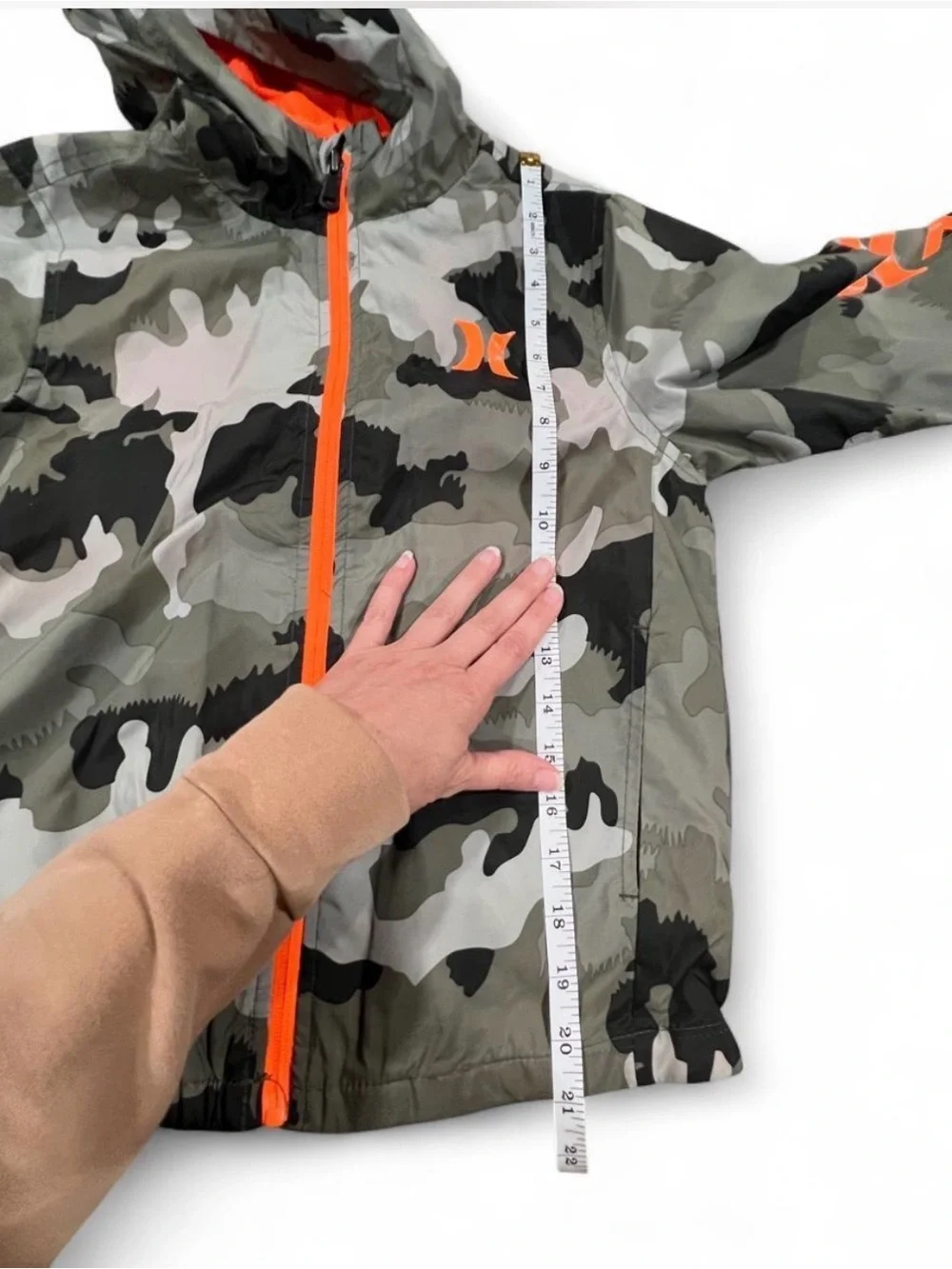 Hurley Camo Hooded Jacket with Hunter Orange Accents - Picture 3 of 7